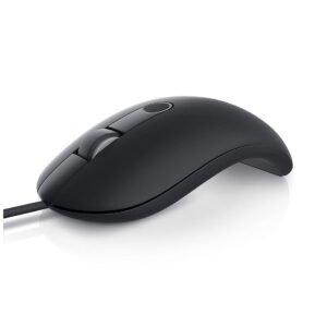 Dell MS819 Wired Optical USB Mouse with Integrated Fingerprint Reader for Enhanced Security