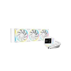 DeepCool LM360 360mm ARGB All-in-One Liquid CPU Cooler with 2.4-inch IPS LCD Display - White Edition