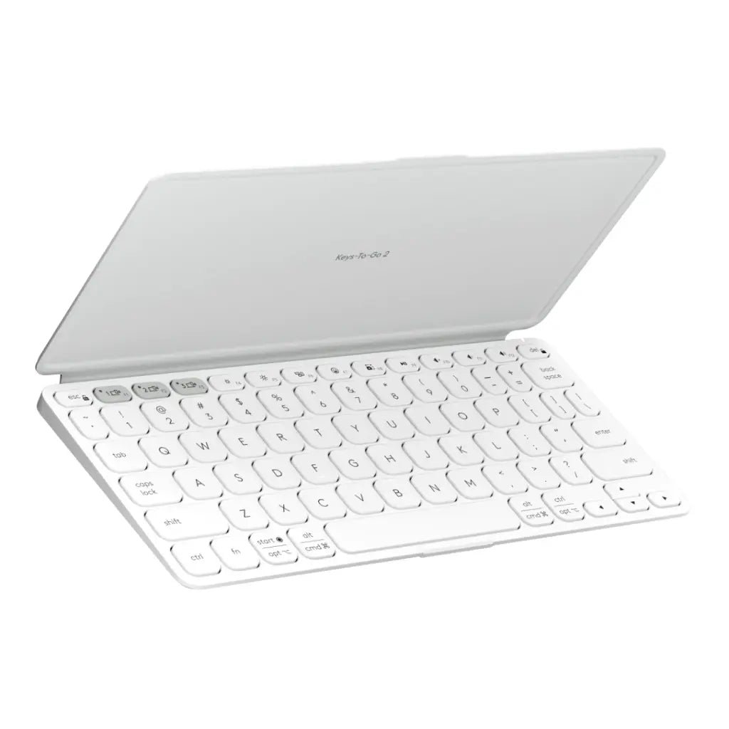 Logitech Keys-To-Go 2 Ultra-Portable Universal Wireless Bluetooth Keyboard with Protective Cover - Pale Grey