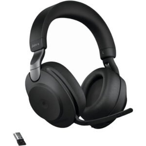 Jabra Evolve2 85 MS Stereo Wireless Headset with Digital Hybrid Active Noise Cancellation - Black