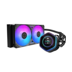 Cooler Master MasterLiquid Atmos II 240mm ARGB AIO Liquid CPU Cooler with Integrated LCD Display