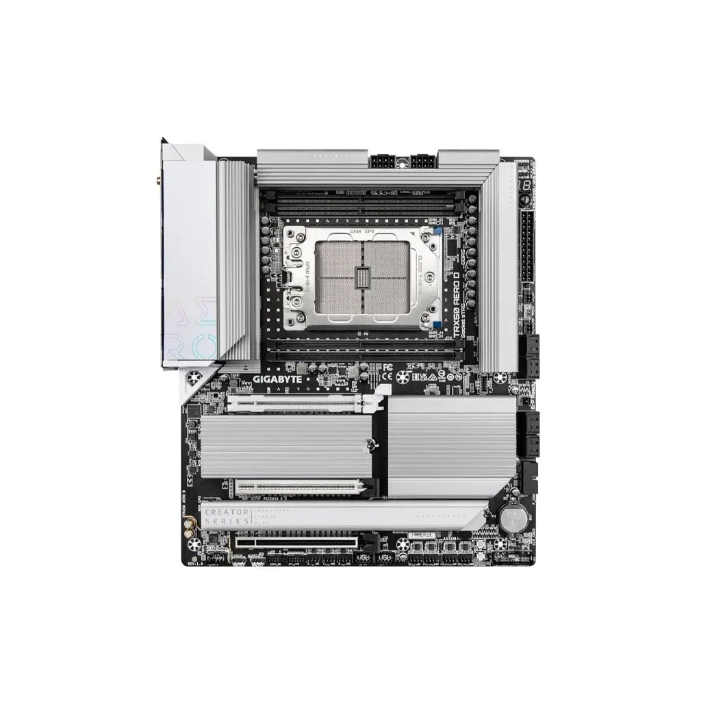 Gigabyte TRX50 AERO D Motherboard for AMD Threadripper Processors, Socket sTR5, Supports DDR5 up to 1TB, Wi-Fi 7, and 10GbE LAN