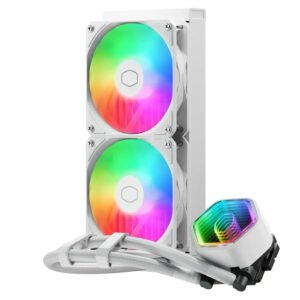 Cooler Master MasterLiquid 240L Core ARGB AIO Liquid CPU Cooler - White Edition