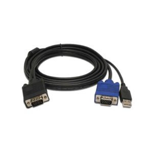 Cadyce CA-KC300 3-Meter USB KVM Cable with VGA HDB 15-Pin and USB Type-A Connectors