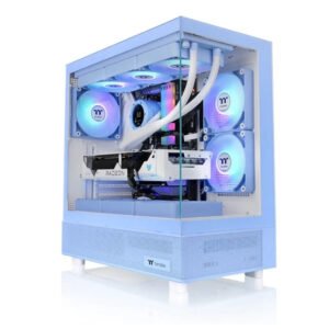 Thermaltake View 270 TG ARGB ATX Mid Tower Tempered Glass PC Case - Hydrangea Blue Edition