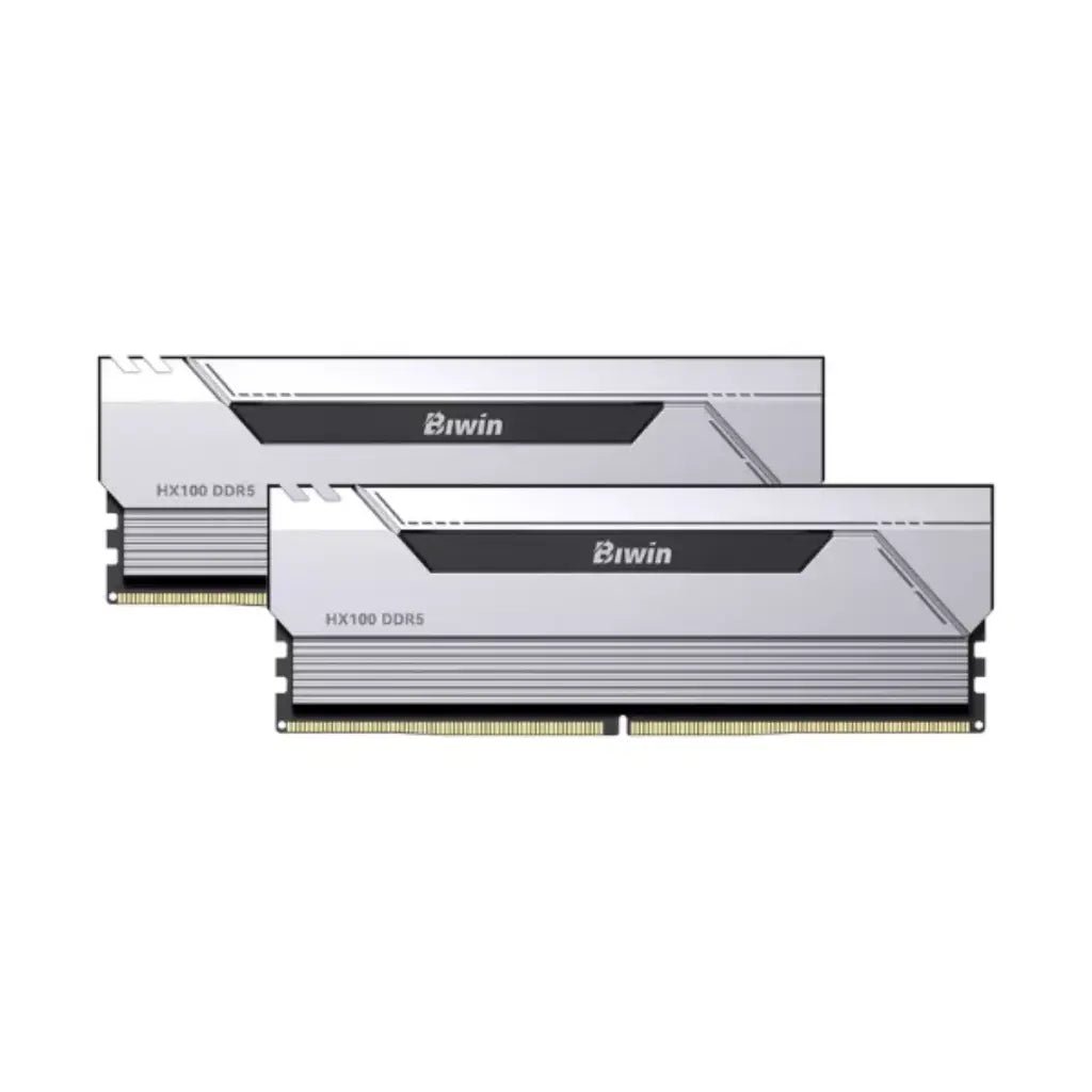 Biwin Opal HX100 64GB (2x32GB) DDR5 6000MHz CL30 Desktop Gaming RAM Memory Kit - Silver