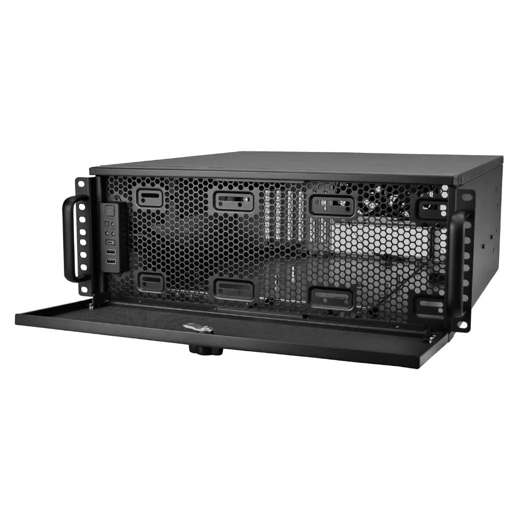 SilverStone RM44 4U Rackmount Server Chassis with 360mm Liquid Cooling Support and Included Rail Kit