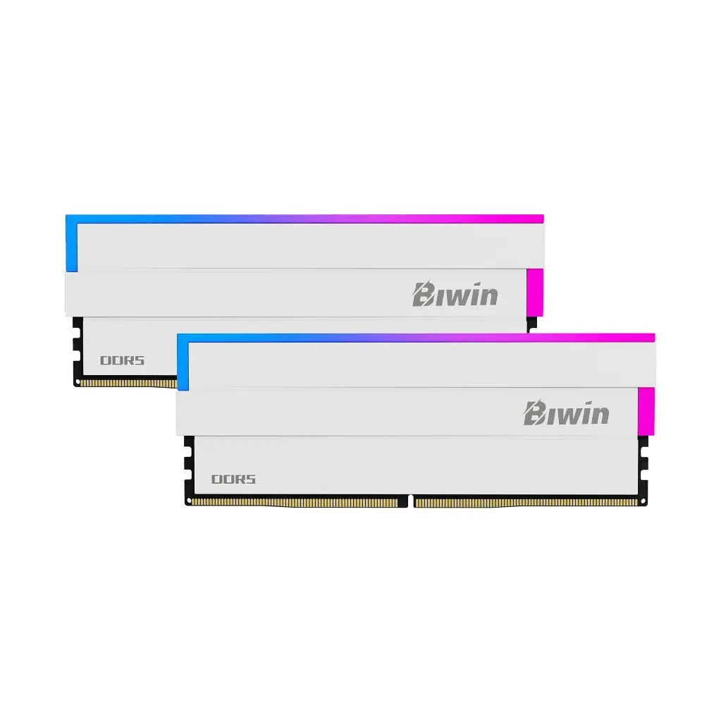 Biwin DW100 64GB (2x32GB) DDR5 6400MHz CL30 Desktop Gaming RAM Memory Kit - Silver