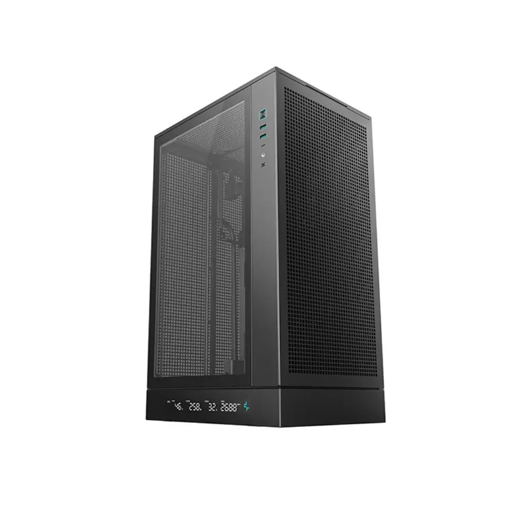 DeepCool CH270 Digital High-Airflow Vertical Micro-ATX PC Gaming Case with Real-Time Display