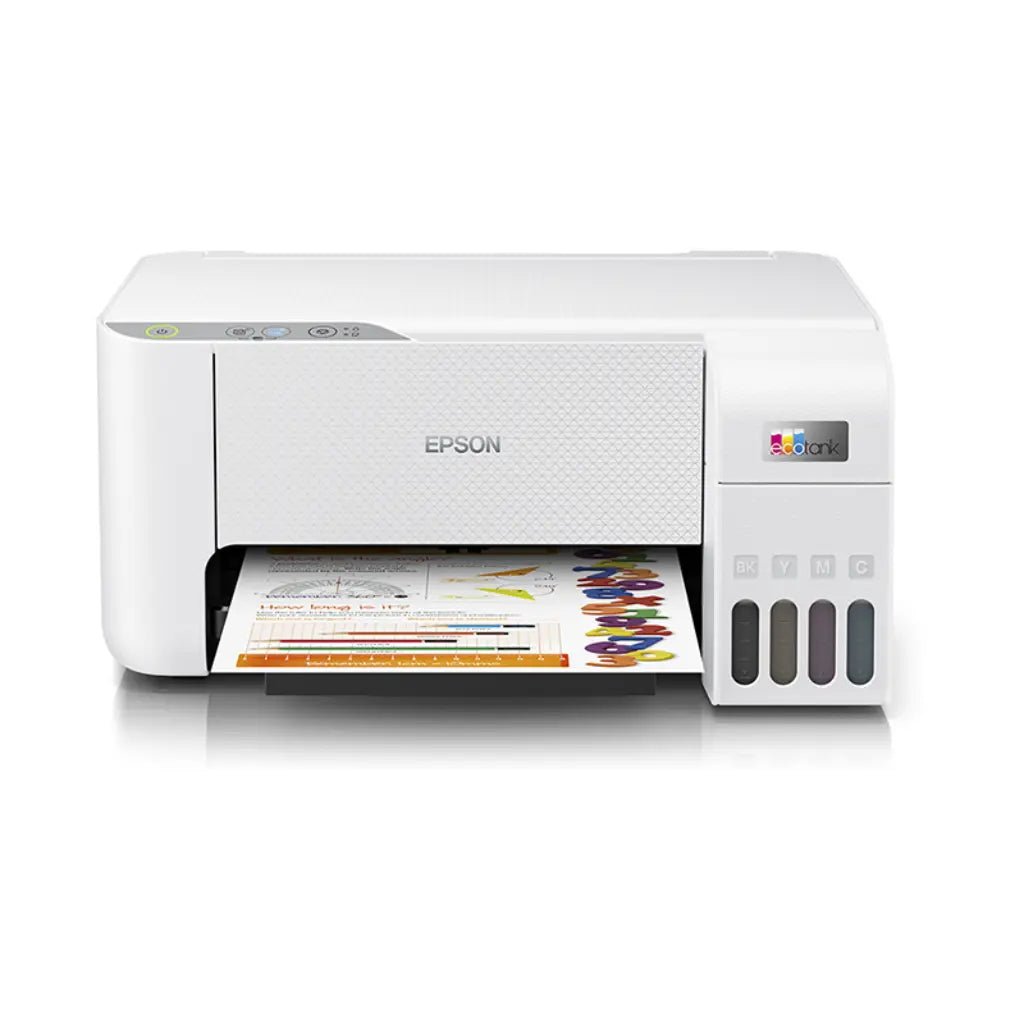 Epson EcoTank L3216 A4 All-in-One Ink Tank Printer with Print, Copy, and Scan Functionality - White