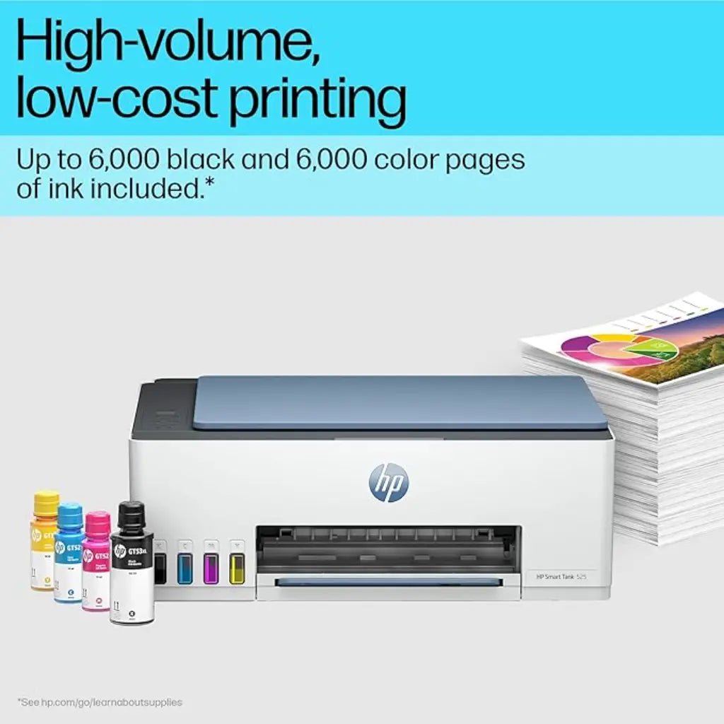 HP Smart Tank 525 All-in-One Ink Tank Colour Printer with Print, Copy, and Scan Functionality