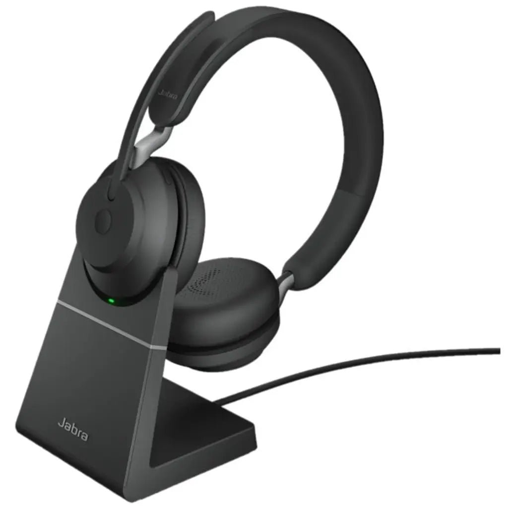 Jabra Evolve2 65 UC Stereo Wireless Headset with USB-A Adapter and 40mm Speakers