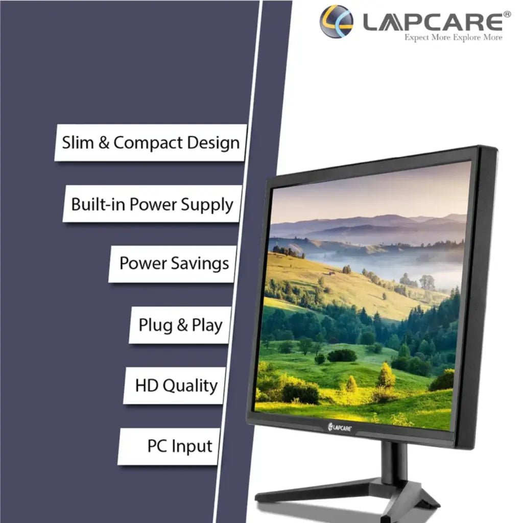 Lapcare LM21WHD 20-inch LED Monitor, 1600x900 Resolution, VGA and HDMI Connectivity