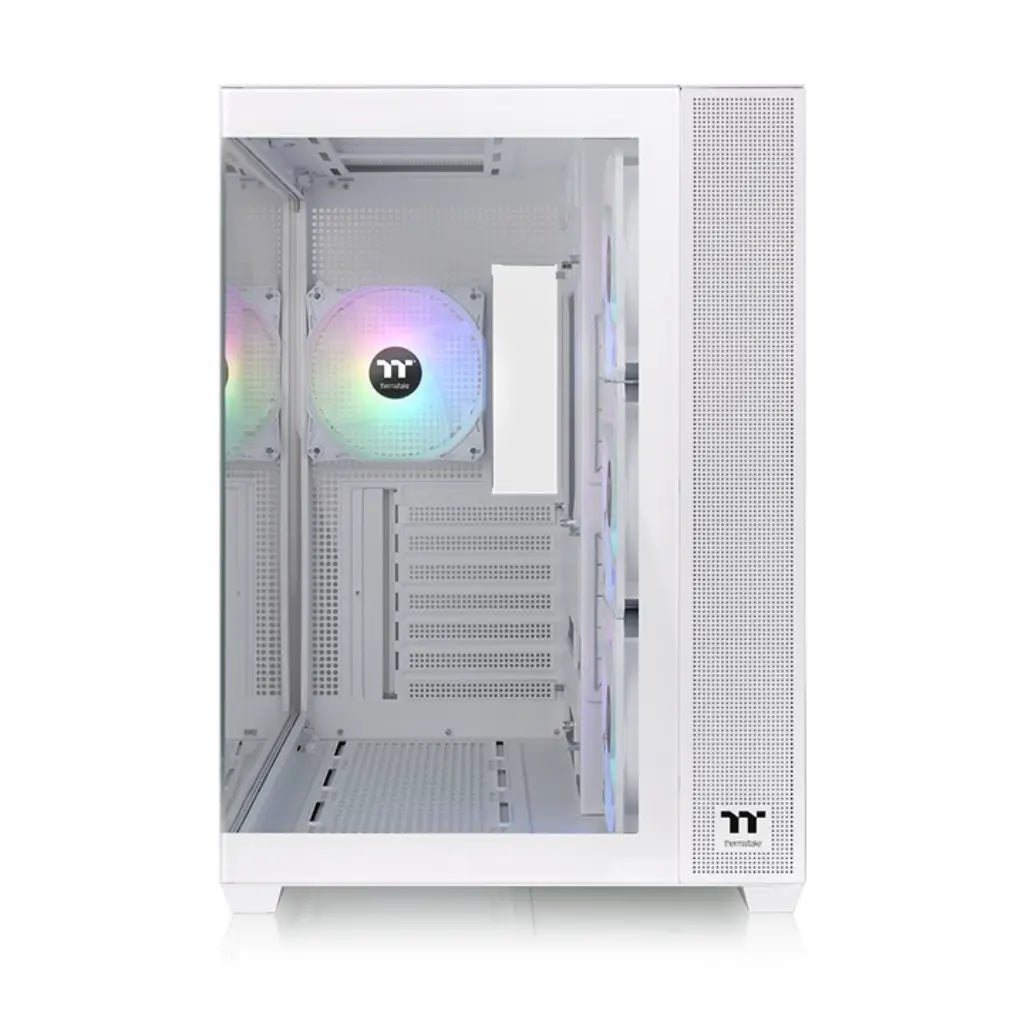 Thermaltake View 380 TG ARGB ATX Mid Tower Tempered Glass Computer Case - Snow Edition