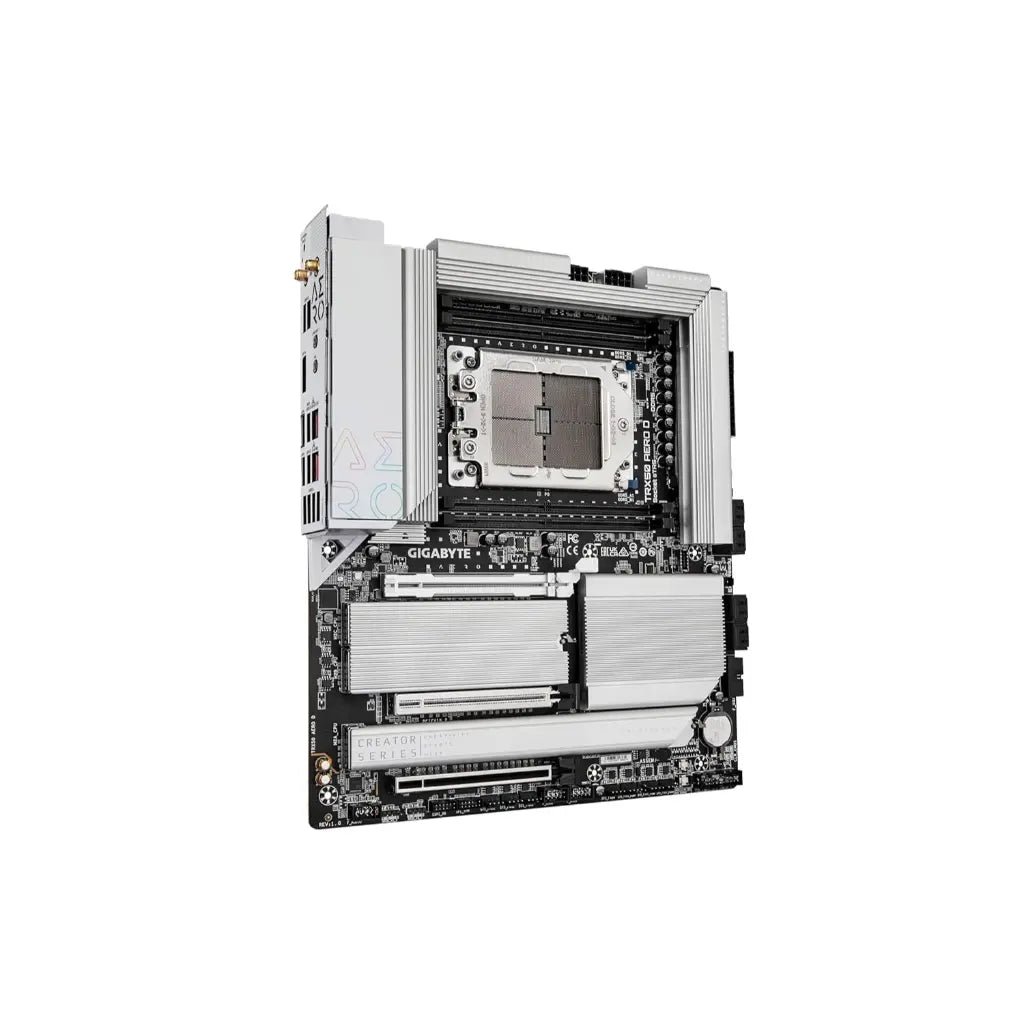 Gigabyte TRX50 AERO D Motherboard for AMD Threadripper Processors, Socket sTR5, Supports DDR5 up to 1TB, Wi-Fi 7, and 10GbE LAN
