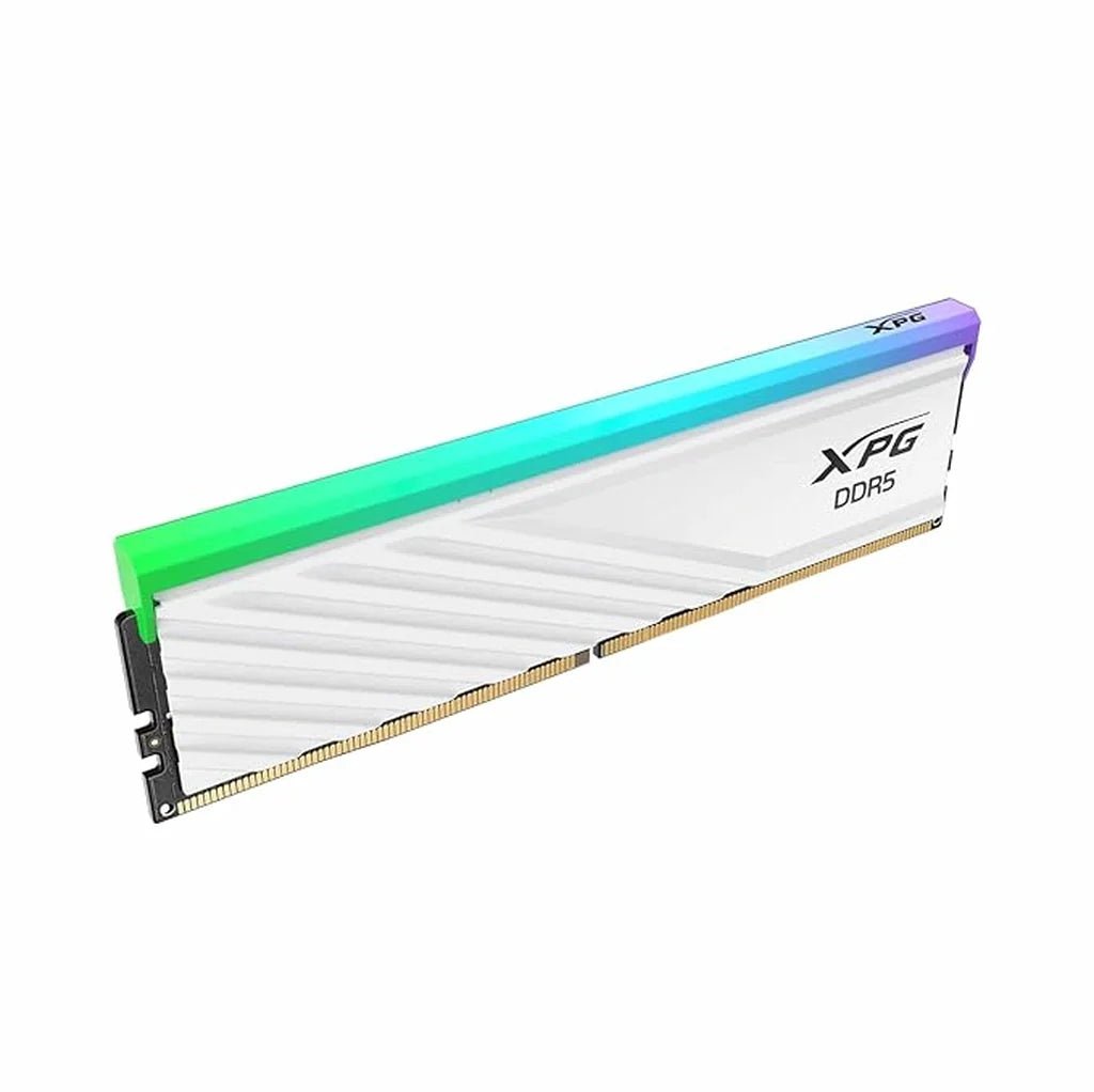 XPG LANCER BLADE RGB 16GB (1x16GB) DDR5 6000MHz CL36 Low-Profile Gaming Desktop RAM - White - Intel XMP 3.0 & AMD EXPO Ready