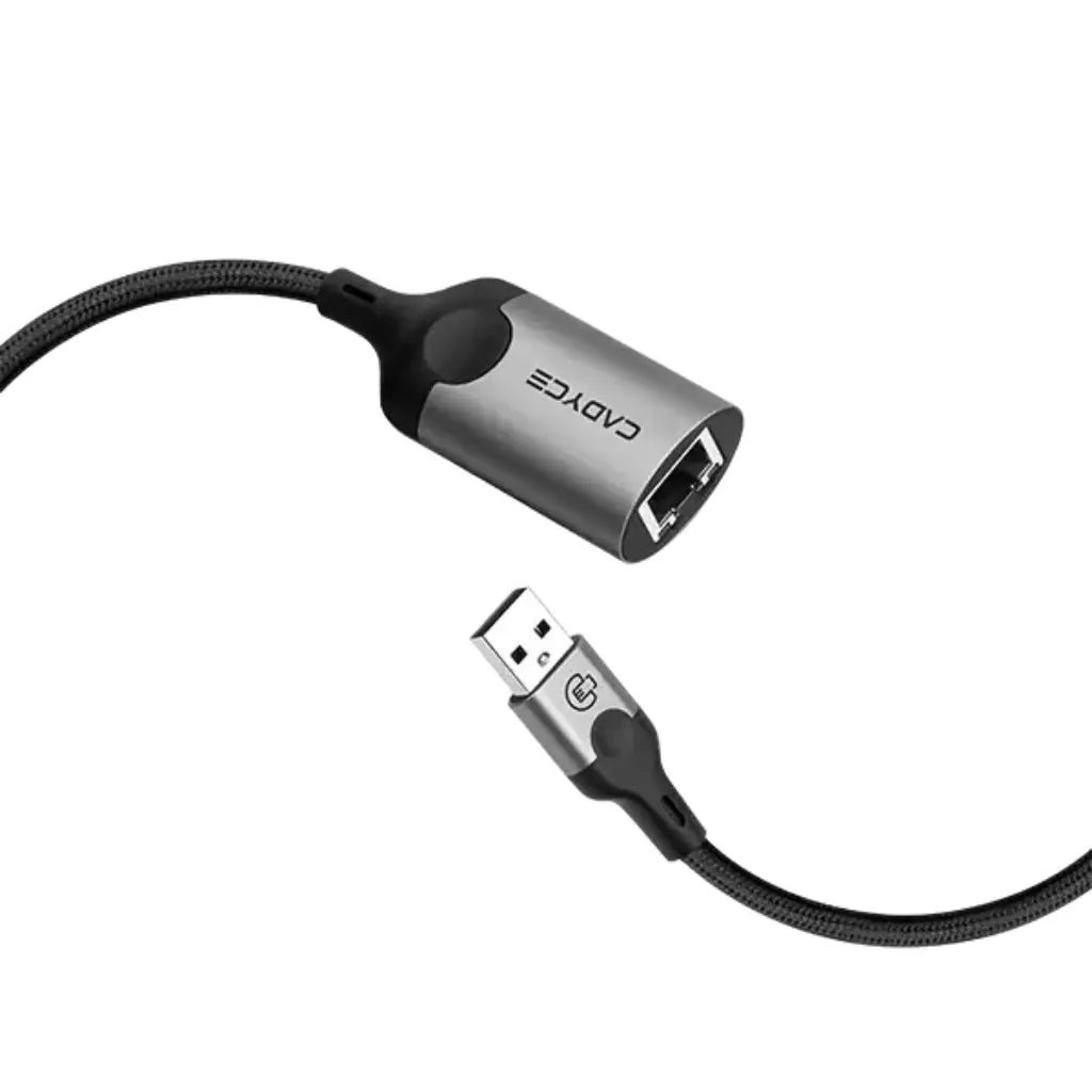 Cadyce CA-U2E USB 2.0 to Fast Ethernet Network Adapter (10/100Mbps) - Compatible with Windows, Mac, Linux, and Android