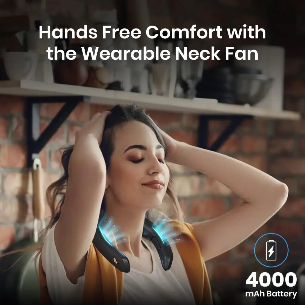 Portronics Cool Aid POR 2680 Portable Hands-Free Neckband Cooling Fan with 360-Degree Adjustable Airflow