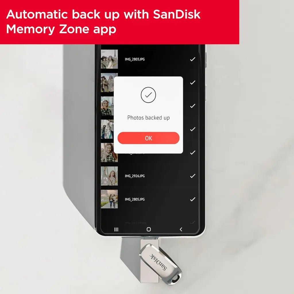 SanDisk Ultra Dual Drive Luxe 128GB USB Type-C and USB Type-A OTG Flash Drive