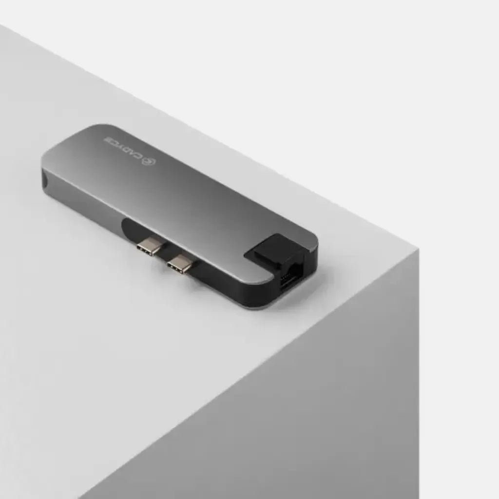 Cadyce CA-DUCDG Dual USB-C Docking Station with 4K HDMI, Gigabit Ethernet, USB 3.0, and 100W Power Delivery