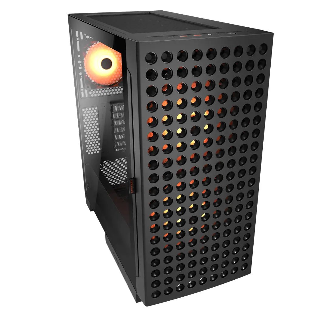 Cougar Airface Eco Mid Tower PC Case, Black, Featuring Dual 180mm ARGB PWM Fans