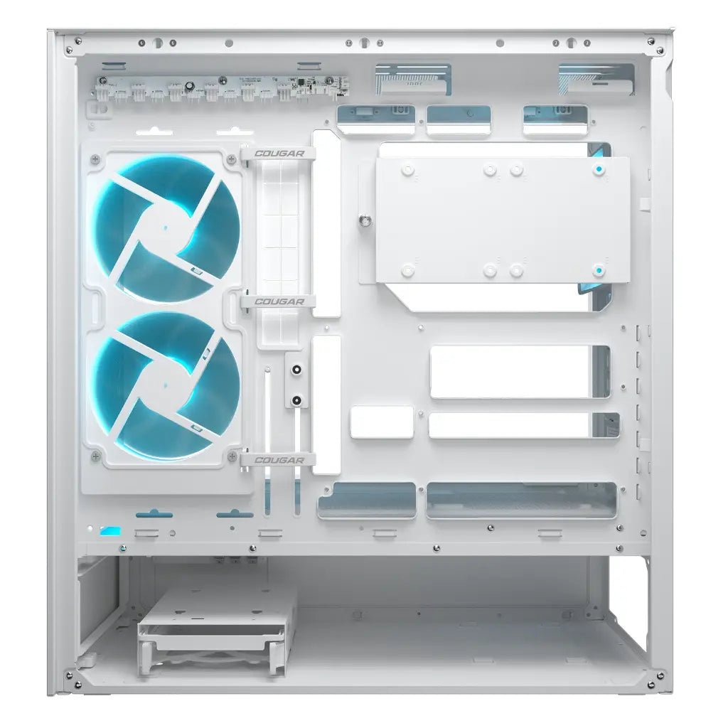 Cougar CFV235 White ATX Mid-Tower Gaming Case with Tempered Glass and Central Floating Ventilation