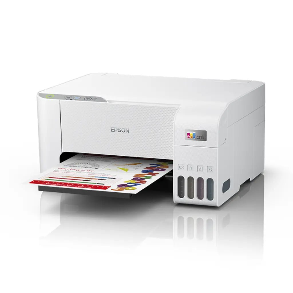 Epson EcoTank L3216 A4 All-in-One Ink Tank Printer with Print, Copy, and Scan Functionality - White