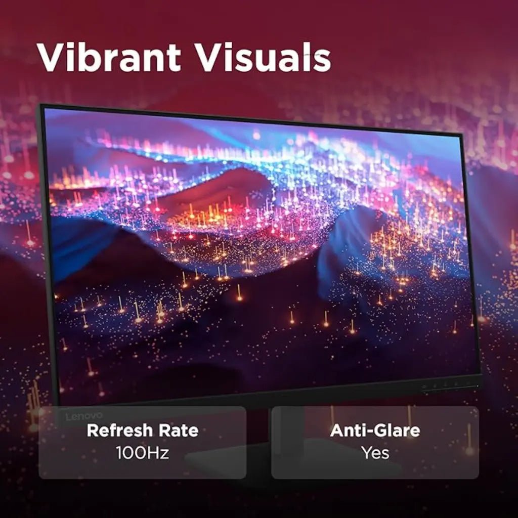 Lenovo L27-4E 27-inch FHD IPS Monitor, 100Hz Refresh Rate, 4ms Response Time, HDMI & VGA Connectivity