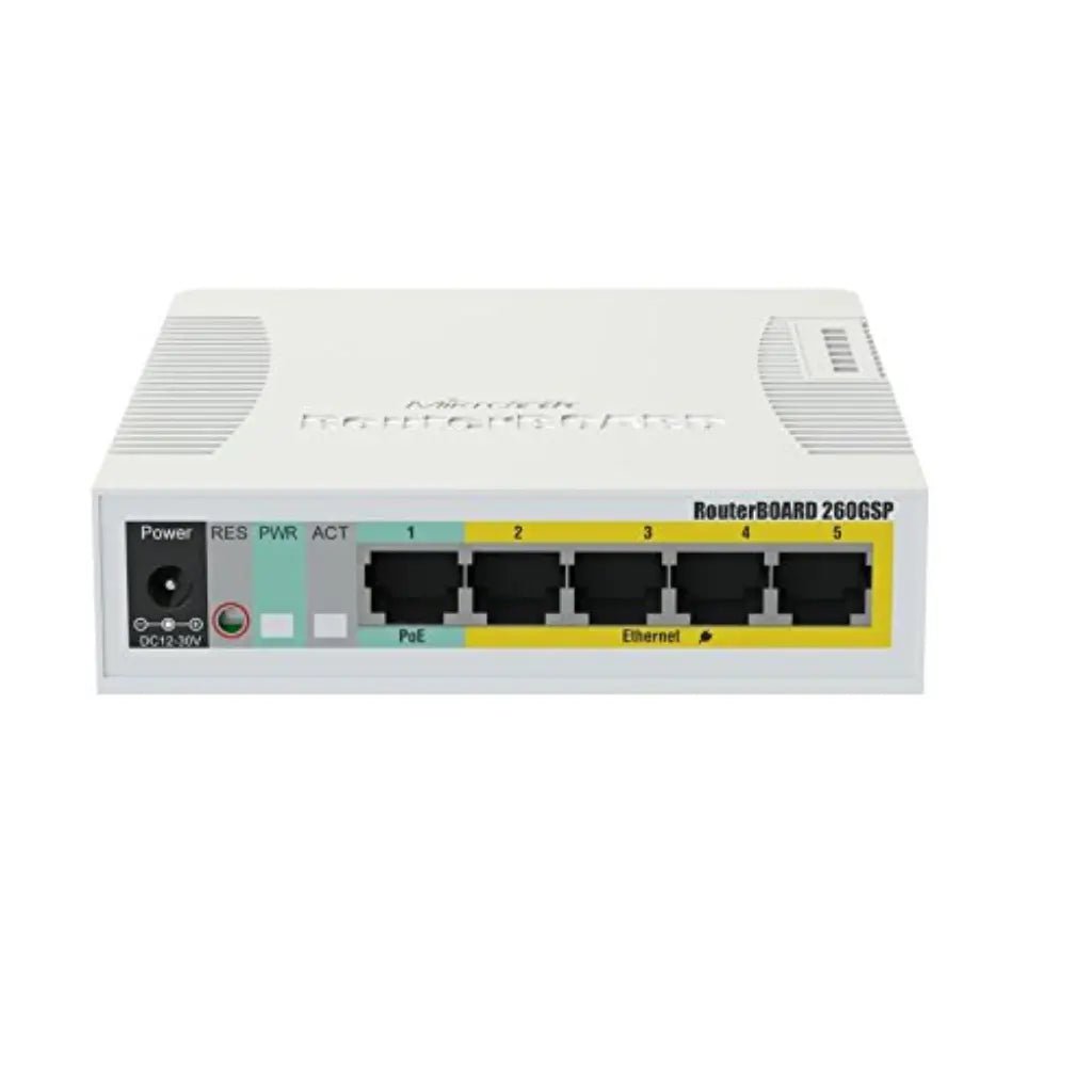 MikroTik CSS106-1G-4P-1S 5-Port Gigabit Ethernet PoE Smart Switch with 1 SFP Port