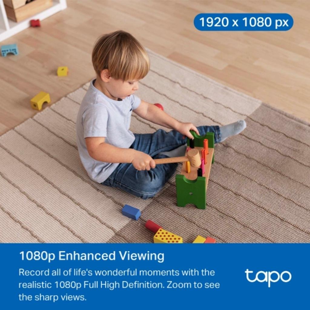 TP-Link Tapo C201 1080p Full HD Pan/Tilt Wi-Fi Indoor Security Camera with Night Vision and Two-Way Audio