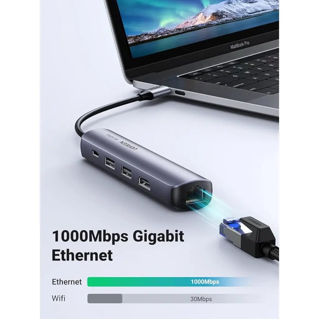 Ugreen 5-in-1 USB-C Hub with 4K HDMI, 2x USB 3.0 Ports, and 100W Power Delivery