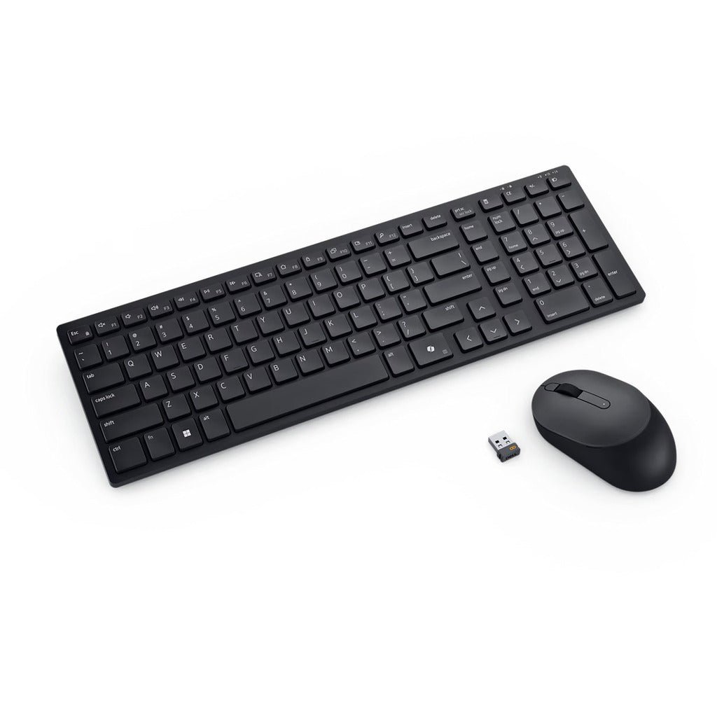 Dell Pro KM555 Wireless Compact Silent Keyboard and Mouse Combo - Ergonomic Productivity Set