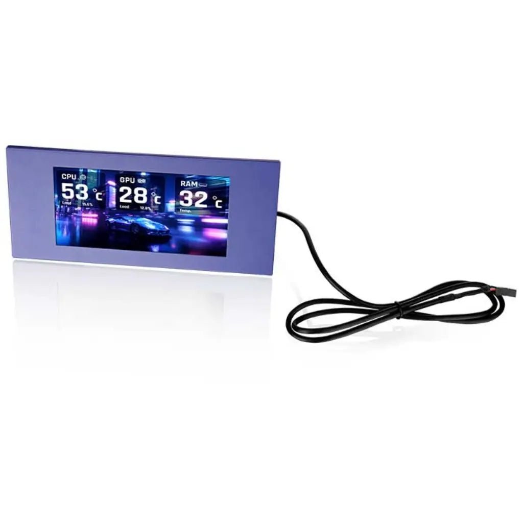 Thermaltake 6.0-inch TFT-LCD Side Panel Display Kit for View 600 TG Case, 1480x720 Resolution - Future Dusk Edition