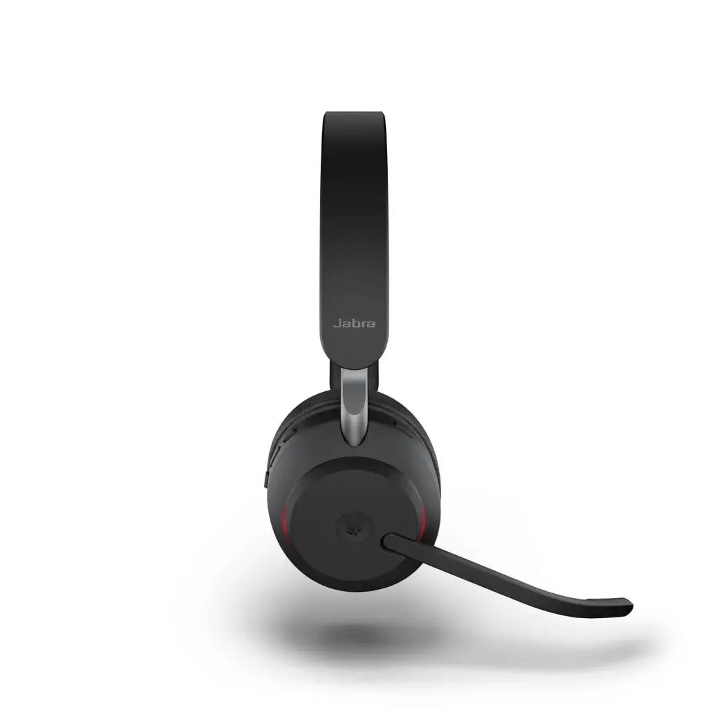 Jabra Evolve2 65 UC Stereo Wireless Bluetooth On-Ear Headset with USB-A Adapter - Black