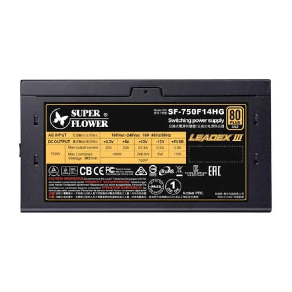 Super Flower Leadex III 750W Fully Modular 80 Plus Gold Certified ATX Power Supply