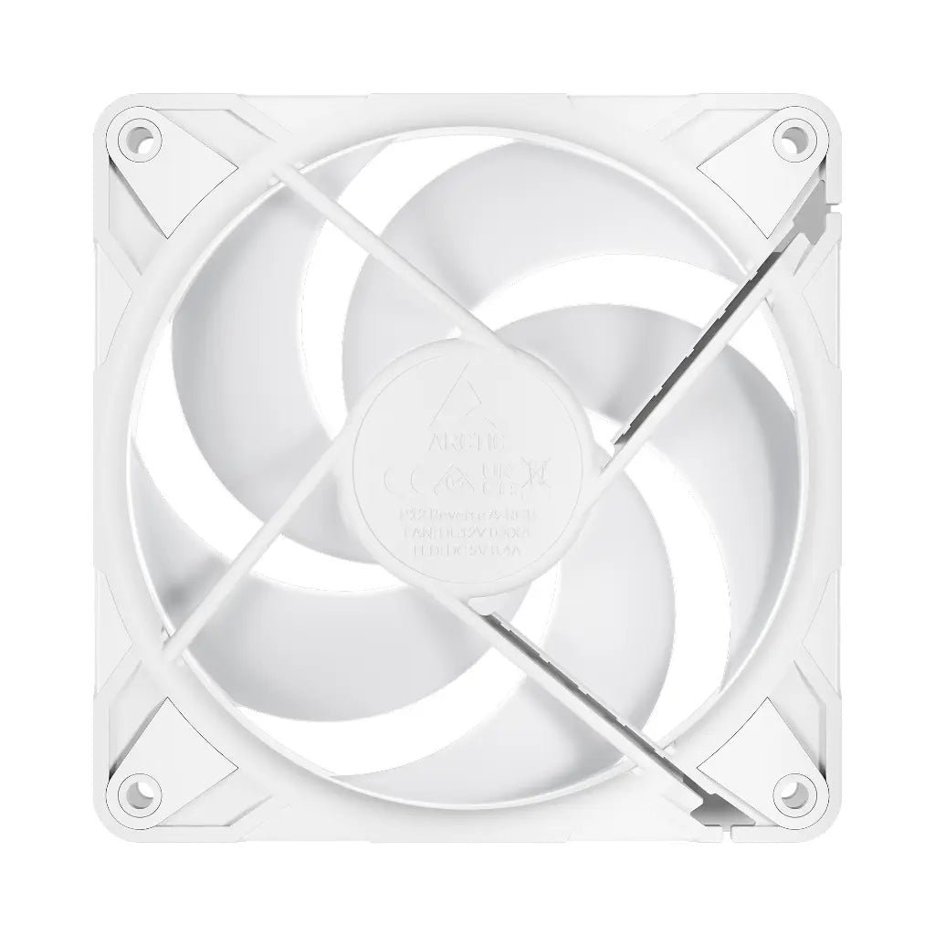 ARCTIC P12 Pro Reverse A-RGB 120mm PWM High-Performance Case Fan - White