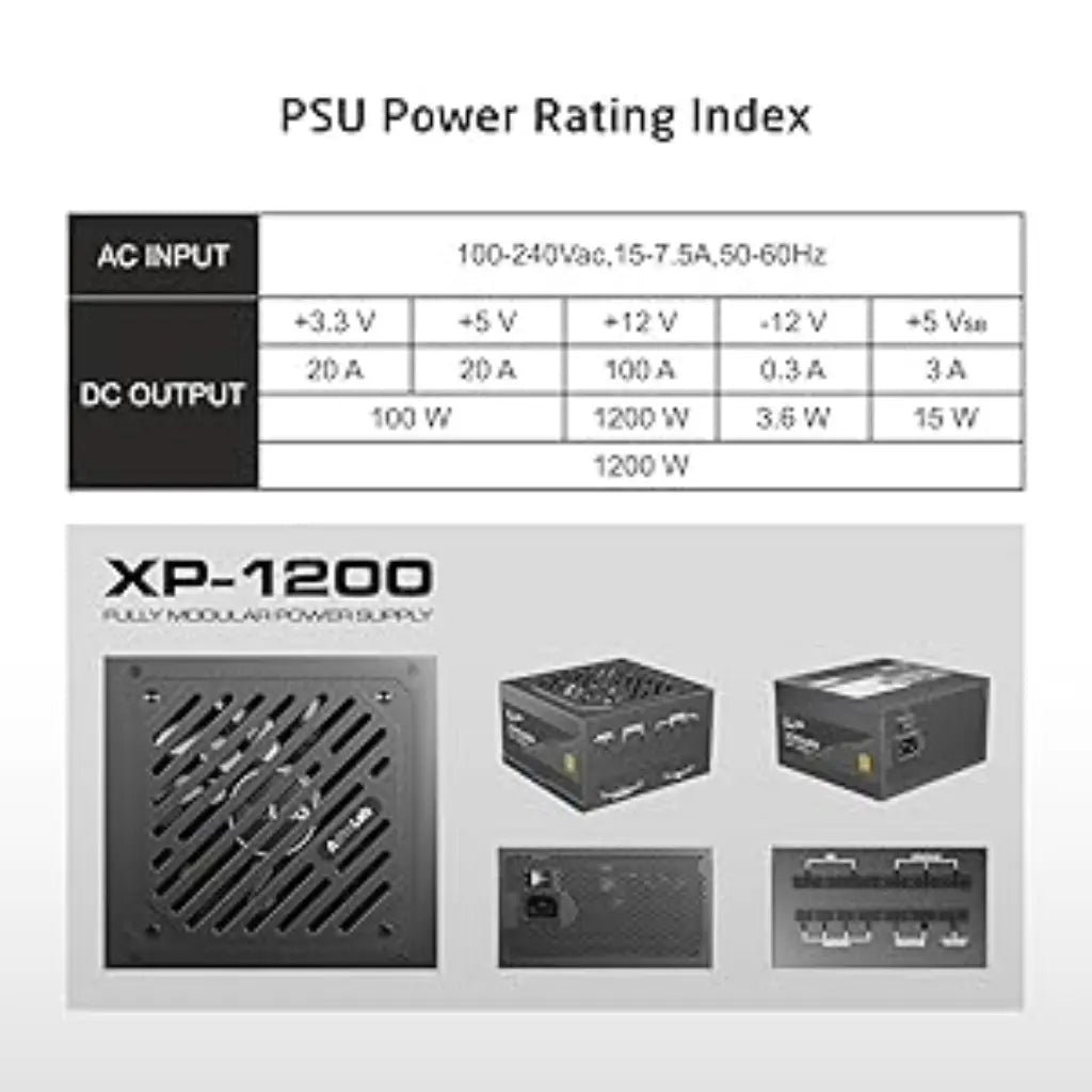 Prolab XPower XP-1200 1200W ATX 3.1 80 Plus Gold Fully Modular Power Supply Unit