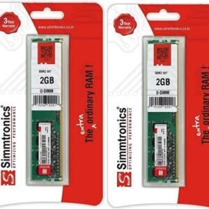 Simmtronics 2GB DDR2 667MHz Desktop RAM Memory Module - Pack of 2 with 3-Year Warranty