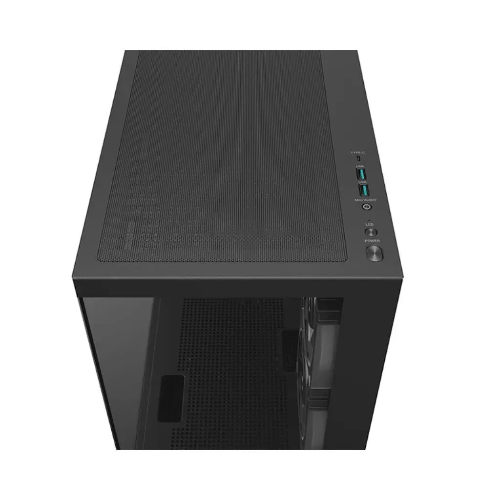 DeepCool CG380 3F Panoramic Dual-Tempered Glass Micro-ATX Mid-Tower Computer Case - Black