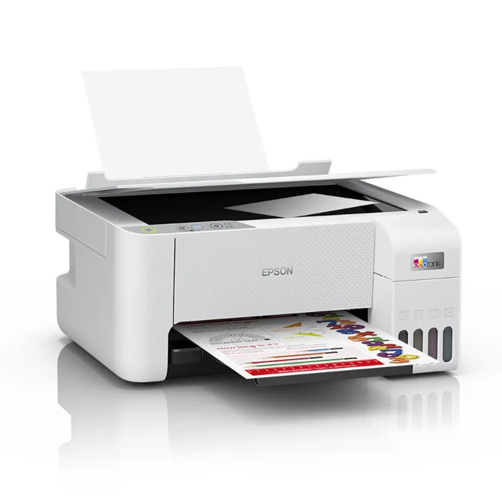 Epson EcoTank L3216 A4 All-in-One Ink Tank Printer with Print, Copy, and Scan Functionality - White