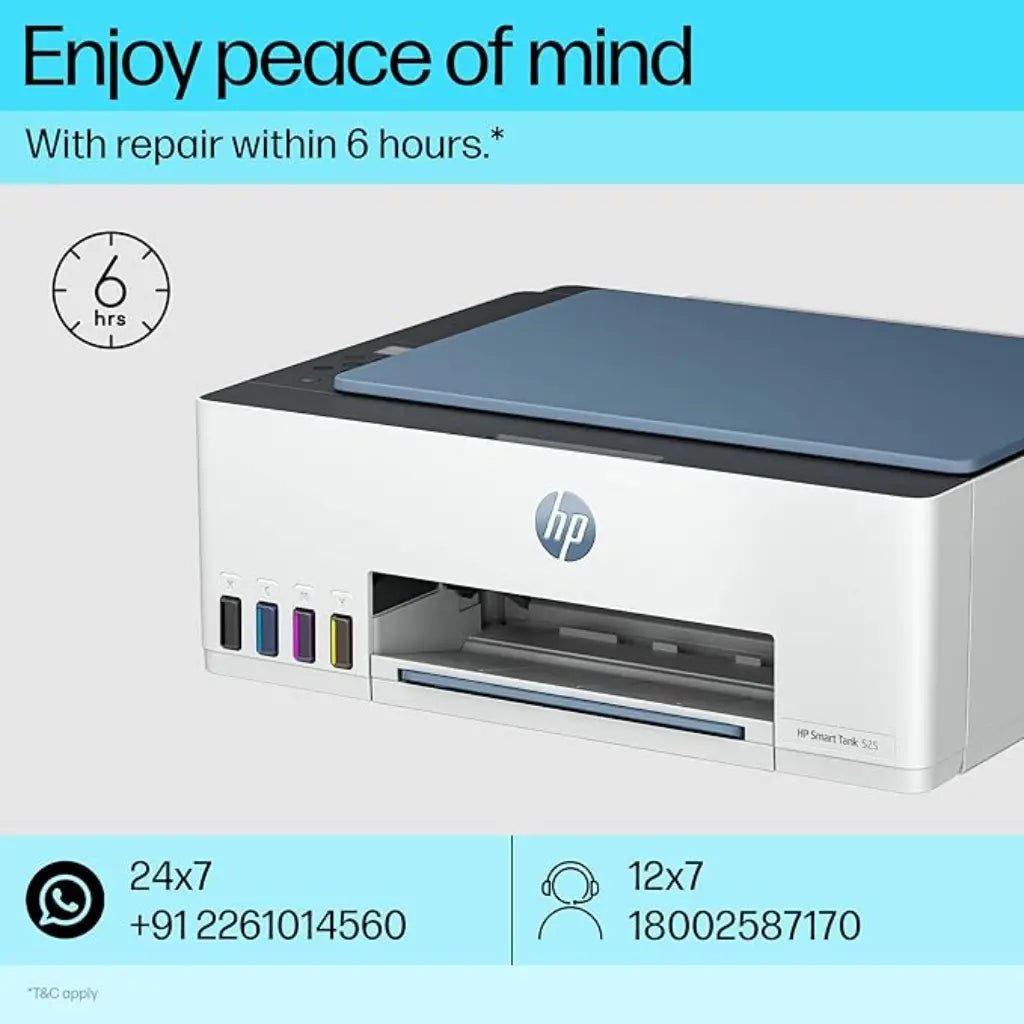 HP Smart Tank 525 All-in-One Ink Tank Colour Printer with Print, Copy, and Scan Functionality