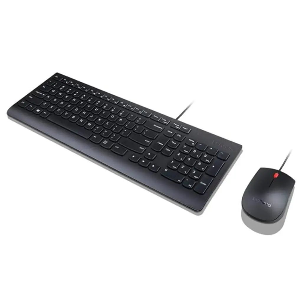 Lenovo Essential Wired Keyboard and Mouse Combo, USB, Black