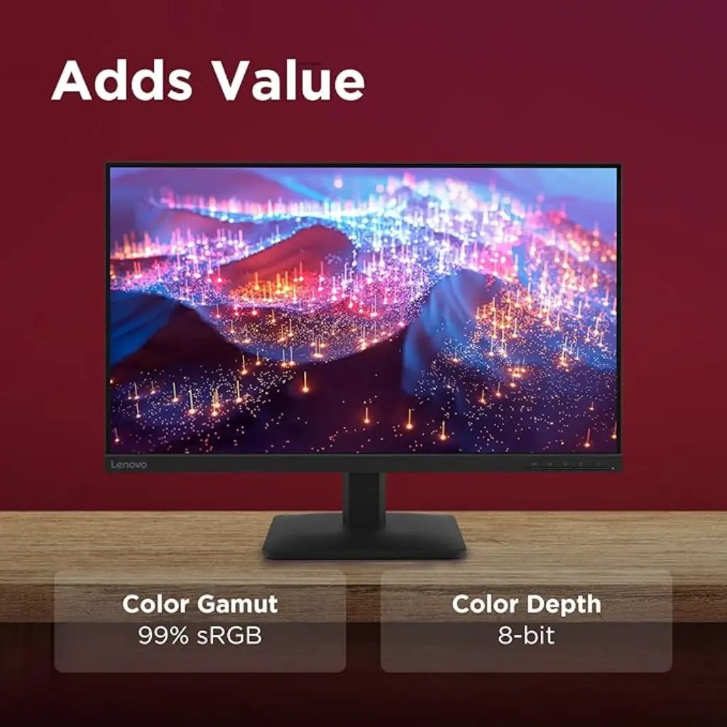 Lenovo L27-4E 27-inch FHD IPS Monitor, 100Hz Refresh Rate, 4ms Response Time, HDMI & VGA Connectivity