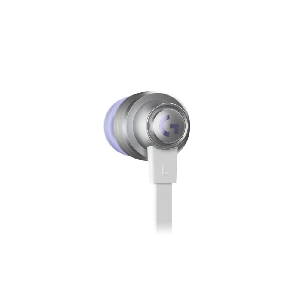 Logitech G333 Wired Gaming Earphones with Dual Dynamic Drivers and In-Line Microphone - White