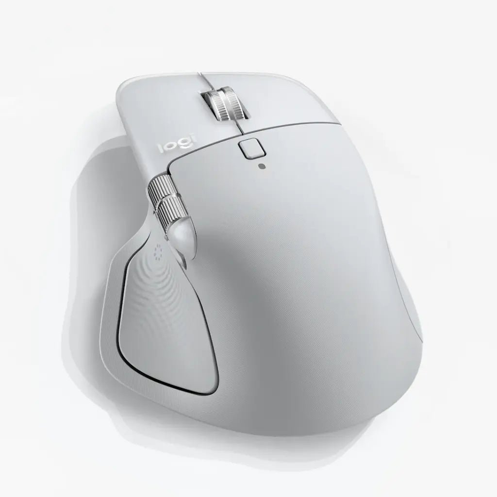 Logitech MX Master 4 for Mac Ergonomic Wireless Mouse with Haptic Feedback - White Silver