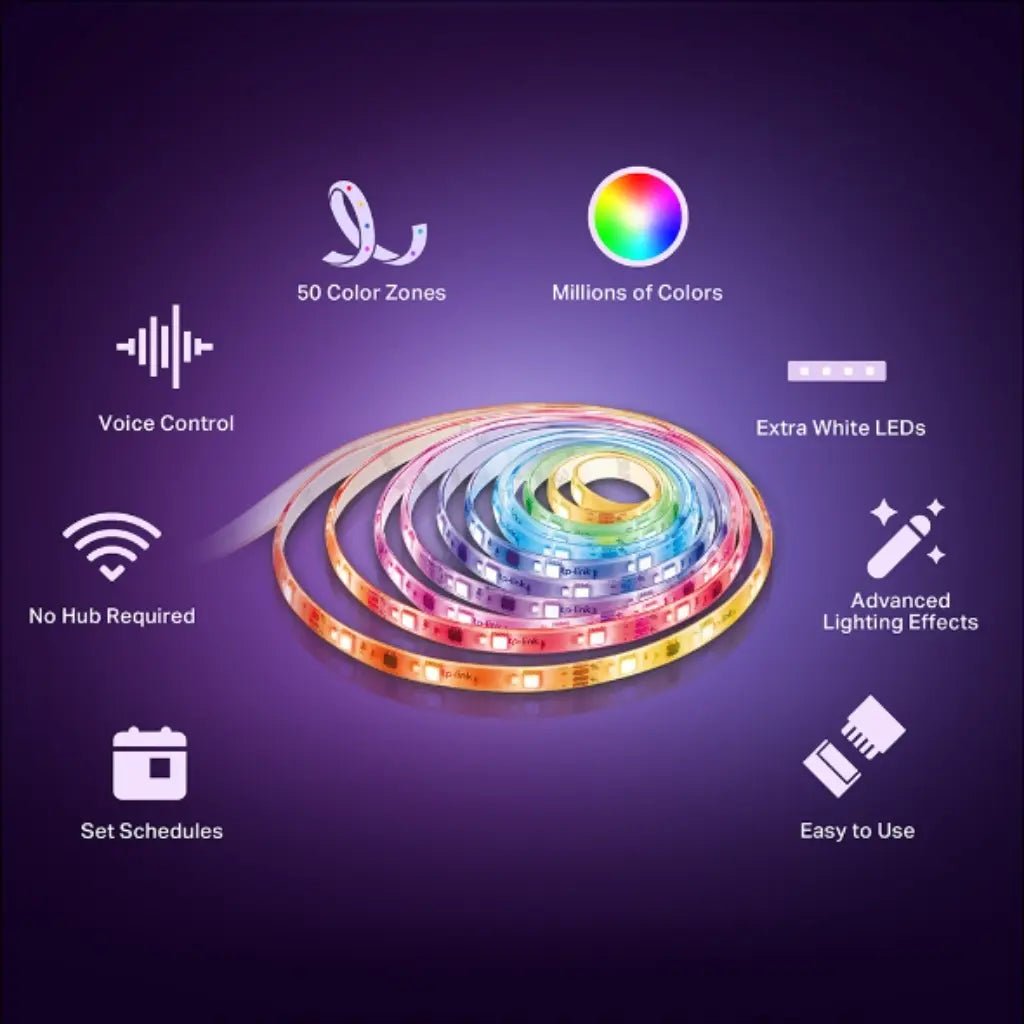 TP-Link Tapo L930-5 Smart Wi-Fi LED Light Strip, 5M, RGBW, Apple HomeKit Compatible, Music Sync & Zonal Color Control