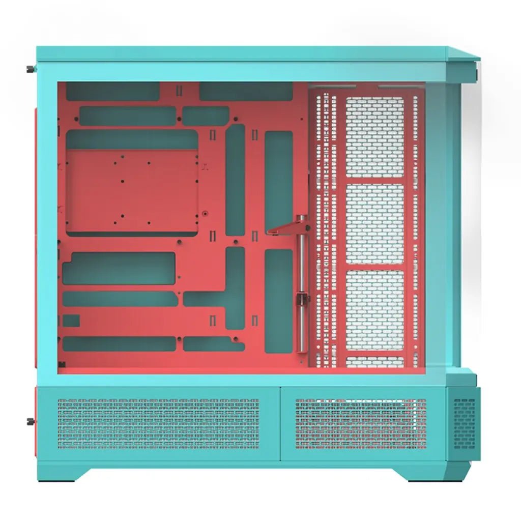 Thermaltake View 600 TG E-ATX Full Tower PC Case with 4 Tempered Glass Panels - Mint Strawberry Edition