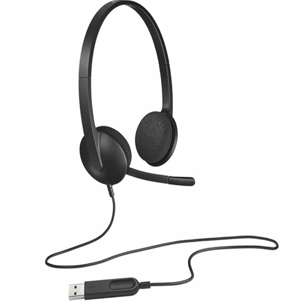 Logitech H340 USB Wired Stereo Headset with Noise-Cancelling Microphone - Black