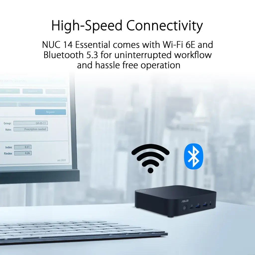 ASUS NUC 14 Essential Kit NUC14MNK Mini PC with Intel N-Series Processor (Barebone System)