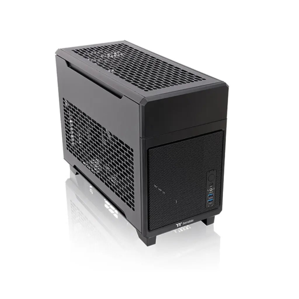 Thermaltake TR100 Mini-ITX Dual-Chamber Small Form Factor PC Case with Included PCIe 4.0 Riser Cable